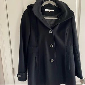 Kenneth Cole Black Wool Coat